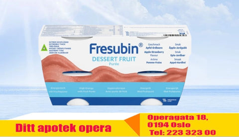Fresubin Dessert Fruit eple-jordbær 4x125 g, 940166