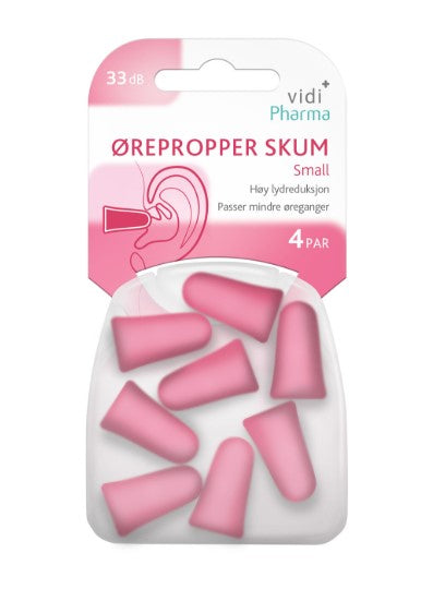 Vidi Pharma ørepropper skum small 4 par, 981569