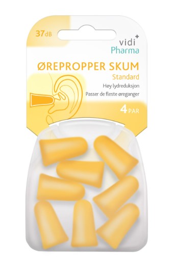 Vidi Pharma ørepropper skum standard 4 par, 944401