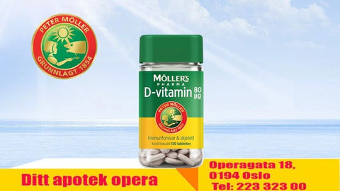 Möller's Pharma D-vitamin 80µg 150 tabletter, 834522