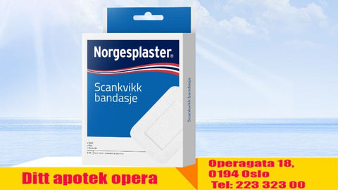 Norgesplaster Scankvikk bandasje hvit 5,4x7,6cm 5 stk, 926384