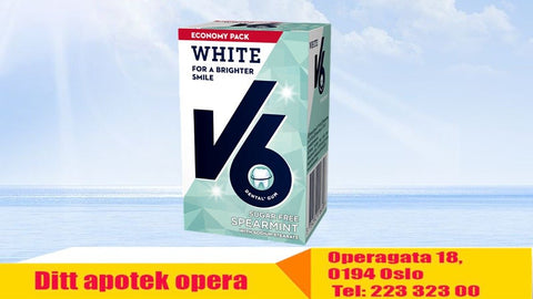 V6 White Spearmint tyggegummi 50 stk, 858336
