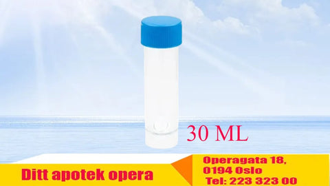 FÆCES PRØVEGLASS M/SKJE 30 ML - 1stk