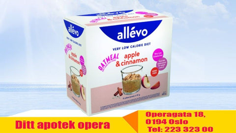 Allevo VLCD grøt apple & cinnamon 15x39 g, 828834