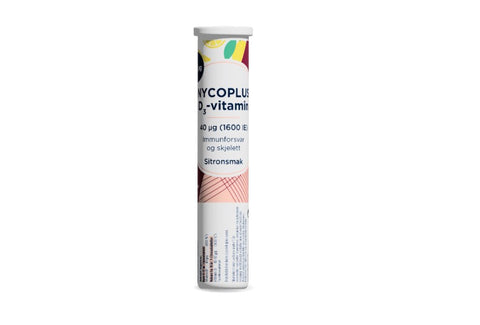Nycoplus D3-vitamin 40 mg brusetabletter sitronsmak 20 stk, 971618