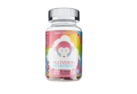 Monkids Multivitamin Gravid blodappelsin 60 stk, 896819
