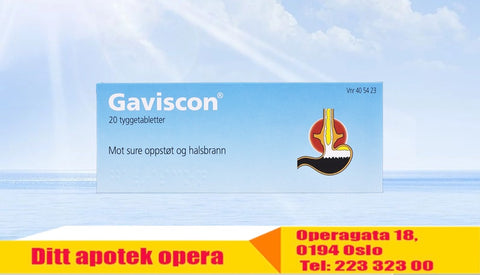 Gaviscon tyggetabletter, 20 stk, 405423