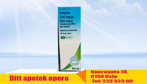 Simplex Øyesalve 200 mg/g/800 mg/g, 006172