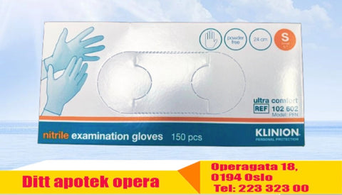 Klinion Ultra Comfort engangshanske nitril S 150 stk, 819166