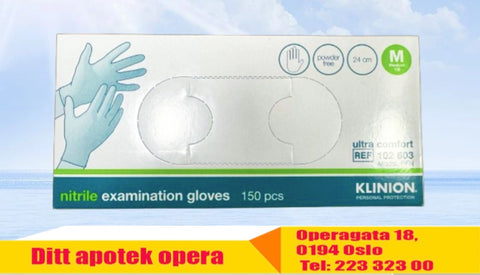 Klinion Ultra Comfort engangshanske nitril M 150 stk, 988346