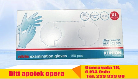 Klinion Ultra Comfort engangshanske nitril XL 150 stk, 928361