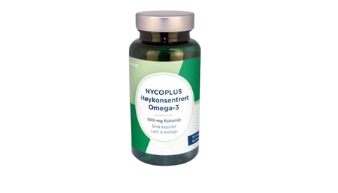 Nycoplus Høykonsentrert Omega-3 500 mg 120 små kaplser, 922575