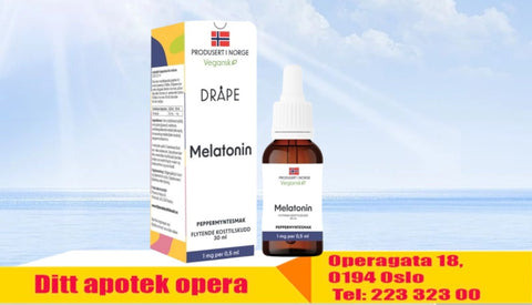 Dråpe vegansk melatonin peppermyntesmak 30 ml, 954954