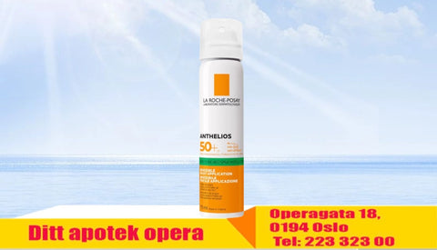 La Roche-Posay Anthelios Anti-shine Mist solspray til ansikt SPF50+ 75 ml, 993232