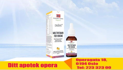 Dråpe Multivitamin Voksen appelsin, 30 ml, 946799