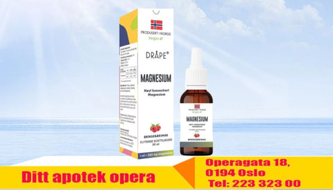 Dråpe Magnesium 350 mg/ml - Bringebærsmak, 30 ml, 980977