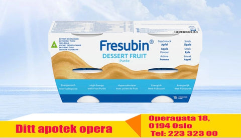 Fresubin Dessert Fruit eple 4x125 g, 806726