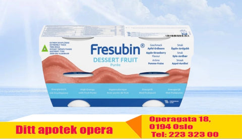 Fresubin Dessert Fruit eple-jordbær 4x125 g， 940166