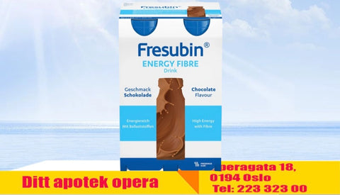 Fresubin Energy Fibre Drink Sjokolade 4x200 ml, 937050