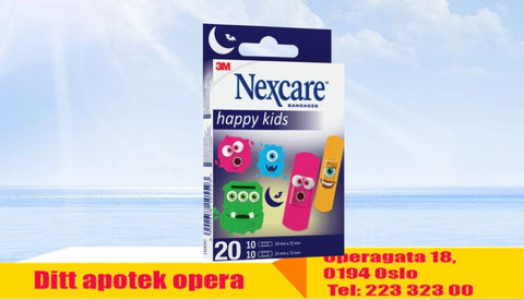 Nexcare Happy Kids Monster plaster 20 stk, 955975