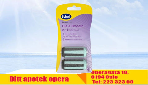 Scholl File & Smooth 2 in 1 refill 2 stk, 874470