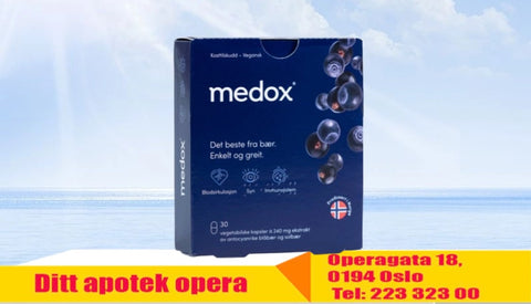 Medox Antocyaner fra blåbær og solbær 80 mg 30 kapsler, 810805