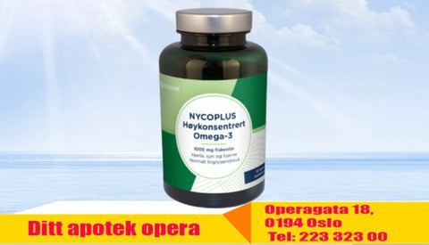 Nycoplus høy omega-3 Kaps 1000 mg fiskeolje 120 kapsler, 903527