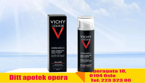 Vichy Homme Hydra Mag C+ dag- og øyekrem, 50ml