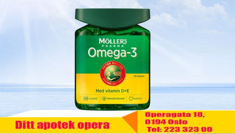 Møllers omega-3 med vitamin D+E 80 kapsler, 968673