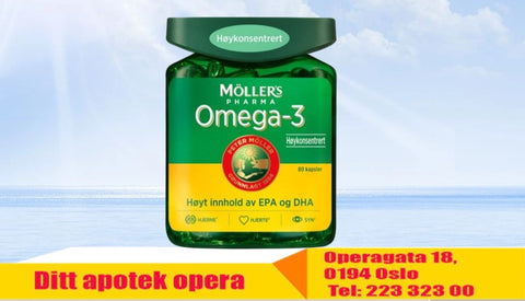 Møllers Omega-3 høykonsentrert 80 kapsler, 800321