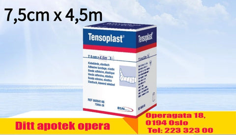 Tensoplast 7,5cmx4,5m 1 stk, 884213