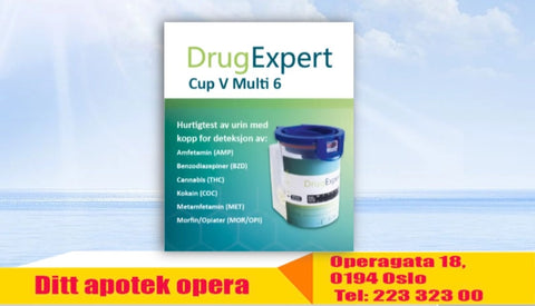 DrugExpert Cup V Multi 6 narkotikatest 1 stk, 849934