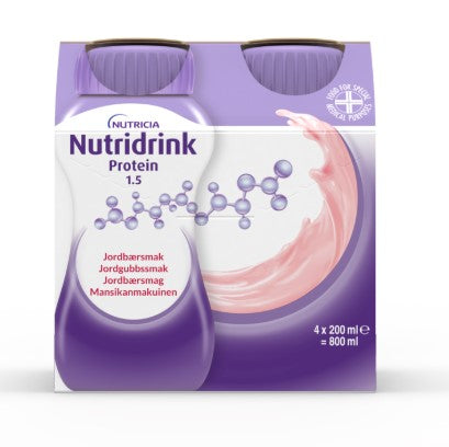 Nutridrink Protein jordbær 4x200 ml, 814704