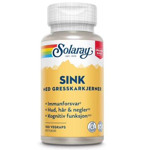 Solaray Sink med gresskarkjerner 14mg 100 kapsler, 723220