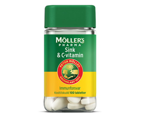 Møllers Pharma Sink & C-vitamin 100 tabletter, 819064