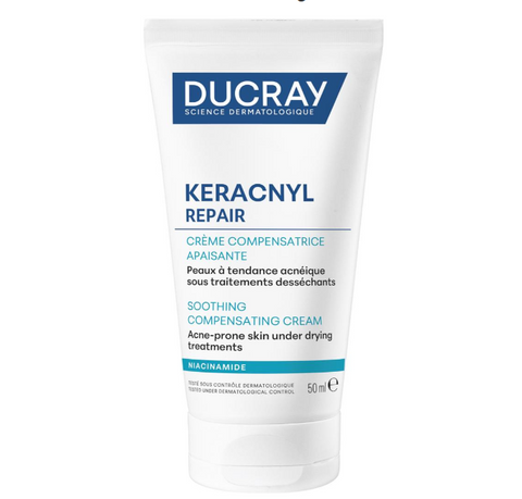 Ducray Keracnyl Repair Cream til hud i uttørkende medisinsk aknebehandling 50 ml, 981859