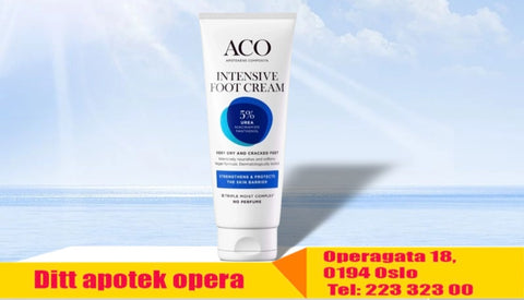 ACO Intensive Foot Cream uten parfyme 100 ml, 977150