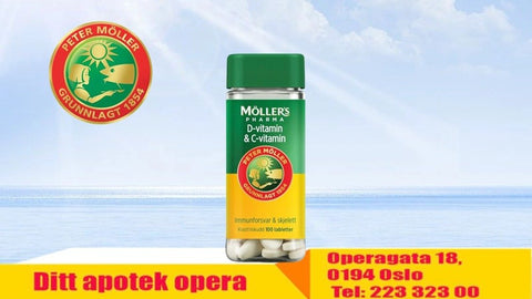 Möller's Pharma D-vitamin og C-vitamin 100 tabletter, 883524