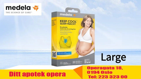 Medela Keep Cool BH natt hvit L, 800161