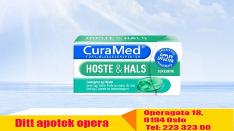 CuraMed Hoste & Hals eukalyptus og mentol 16 stk