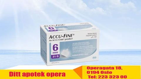 Accu-Fine pen needle kanyle 31G 6mm 100 stk, 841798