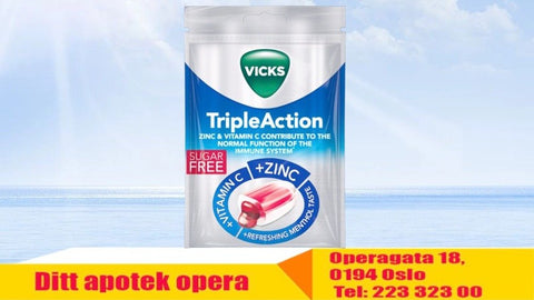 Vicks Triple Action halstablett 72 g, Varenummer: 905191