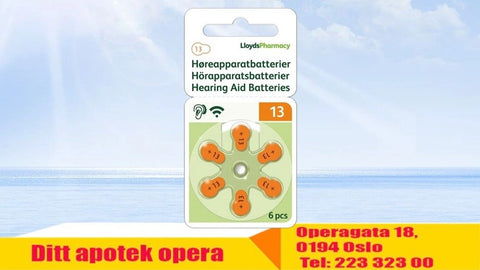 LloydsPharmacy batteri til høreapparat 13 6 stk, 930353