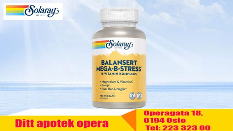 Solaray mega B stress, 180 veg kaps, 816078