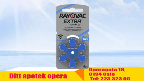 Rayovac Extra Advanced batteri for høreapparat 675