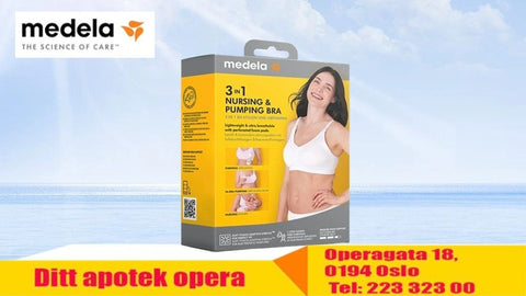 Medela 3-i-1 amme-BH hvit M 1 stk, 898260