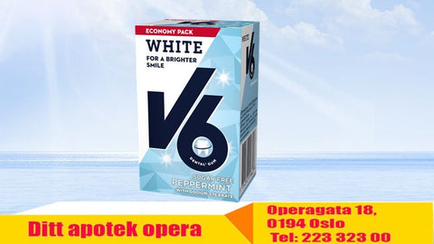 V6 White Peppermint tyggegummi 50 stk, 960642