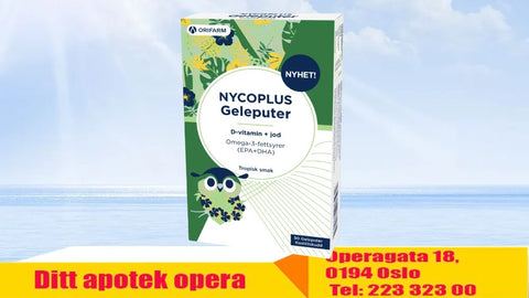 Nycoplus Omega-3 geleputer med tropisk smak 30 stk, 888793