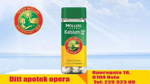 Möller's Pharma Kalsium 500mg 100 tabletter, 881819