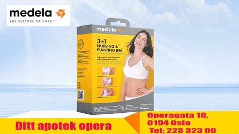 Medela 3-i-1 amme-BH hvit L 1 stk, 818249